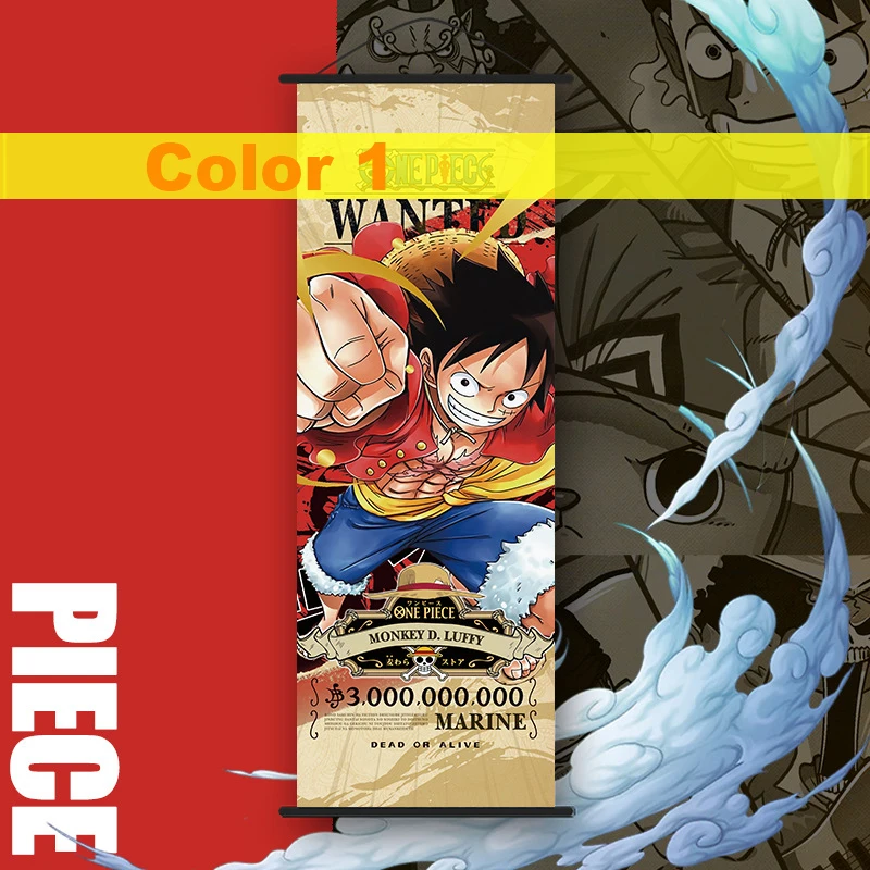 14 Color High Quality 25*70cm Anime Monkey D. Luffy Straw Hat Pirates Grand Line Wall scrolls Posters