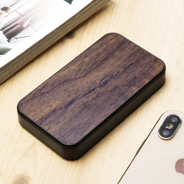 Walnut Cherry Bamboo Natural wood Slide Wallet Flip Credit Card Holder Wallet Slim Minimalist RFID Wallet Band
