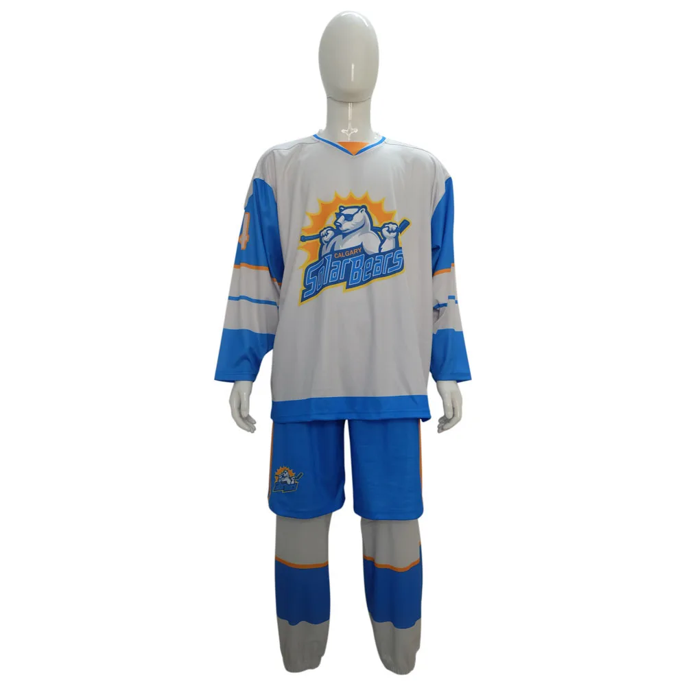 One stop service wholesale pro-design hockey uniform kit custom hockey jersey pants shell and hockey socks
