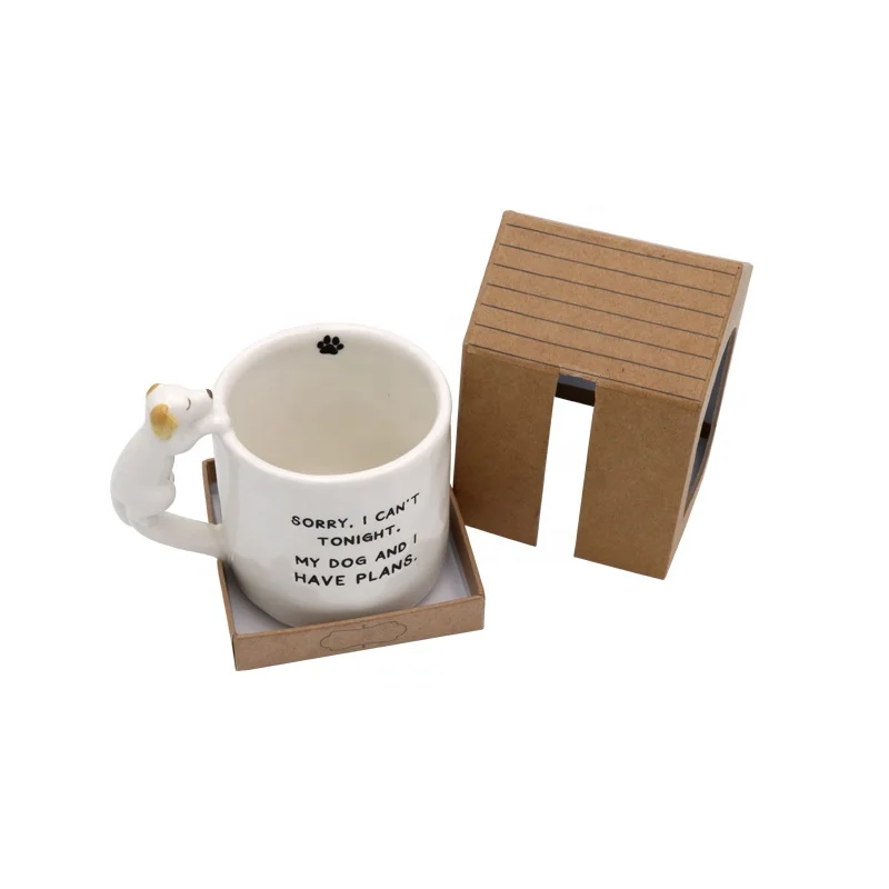 Factory Price Christmas Decoration Gift Box Kraft Christmas House Shape Mug Packing Box