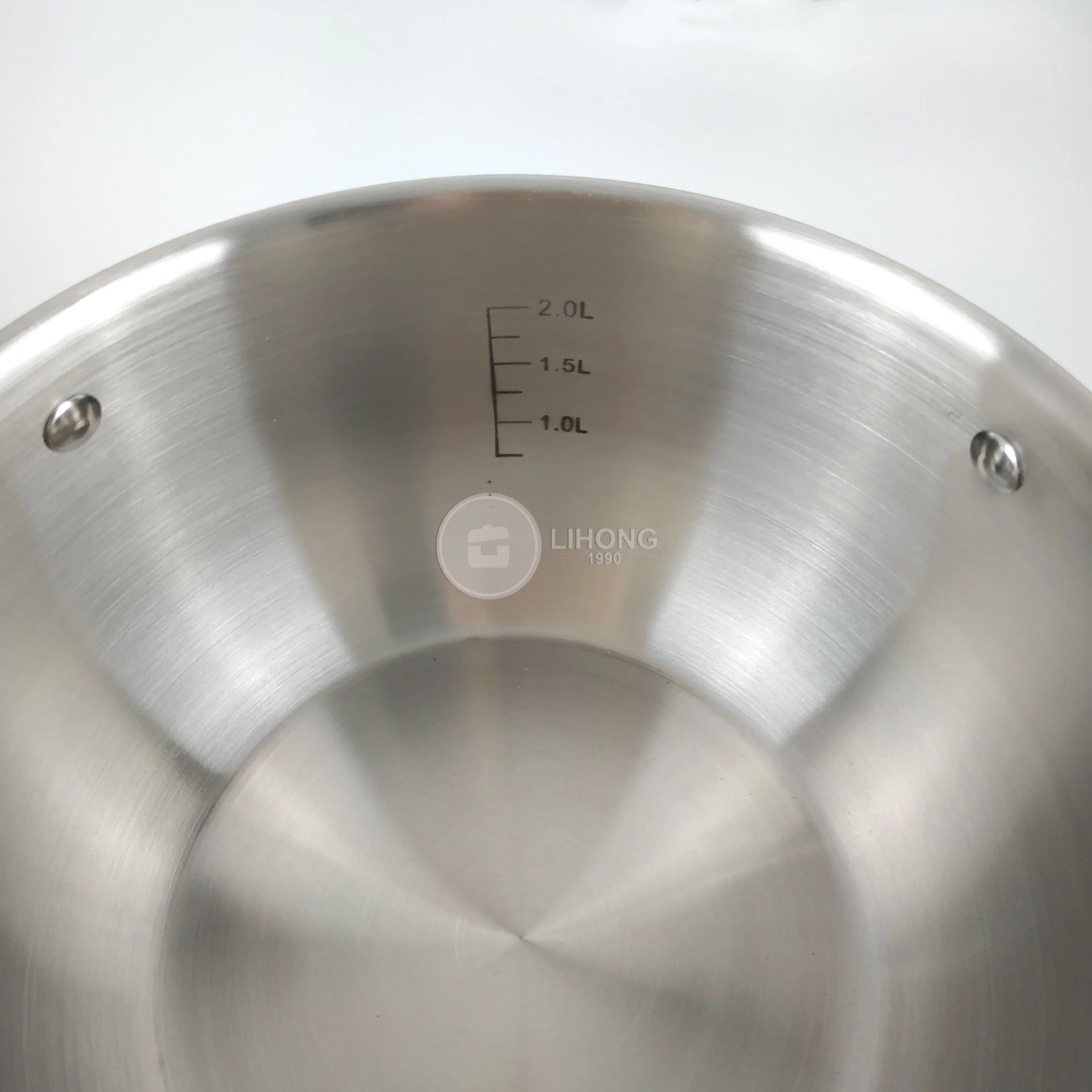 LIHONG Wholesale Stainless Steel Cookware 2 Layer Steamed Milk Pot dIfferent Size and Steaming Rack Soup Pot with Cover