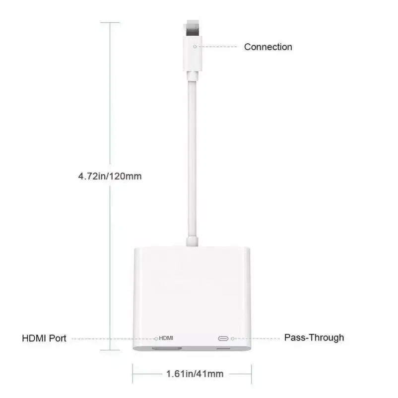8pin для HDTV AV видео адаптер Lightning к цифровому конвертер с портом зарядки освещения HD TV монитора