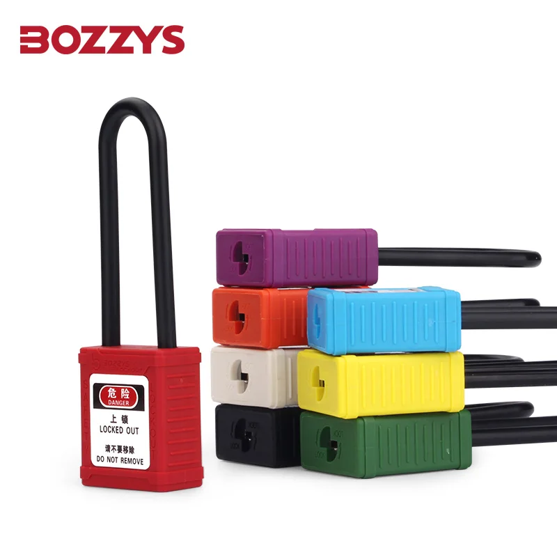 Anti-magnetic Insulated Electrical Long Shackle Lockout Padlock for Lockout Insulated Against the Effects of Electricity