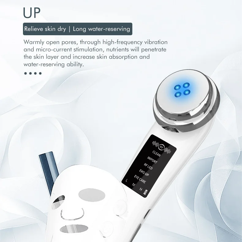 M83 Beauty Skin Care Products Red Blue Light Therapy EMS Vibration Face Massager Multi-functional Facial Beauty Device