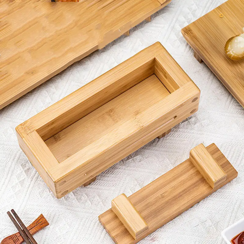 Bambus Japan Traditional Kitchen Goods Wood Pressed Sushi Mold Made of Japanese Quality Cypress Pressed Sushi Mold