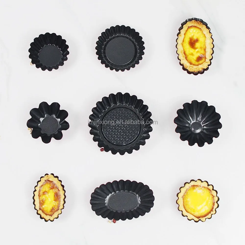 Chrysanthemum Shape Oval Round Non-Stick Carbon Steel Quiche Pizza Tart Bakery Pan Baking Tray Egg Tart Mold