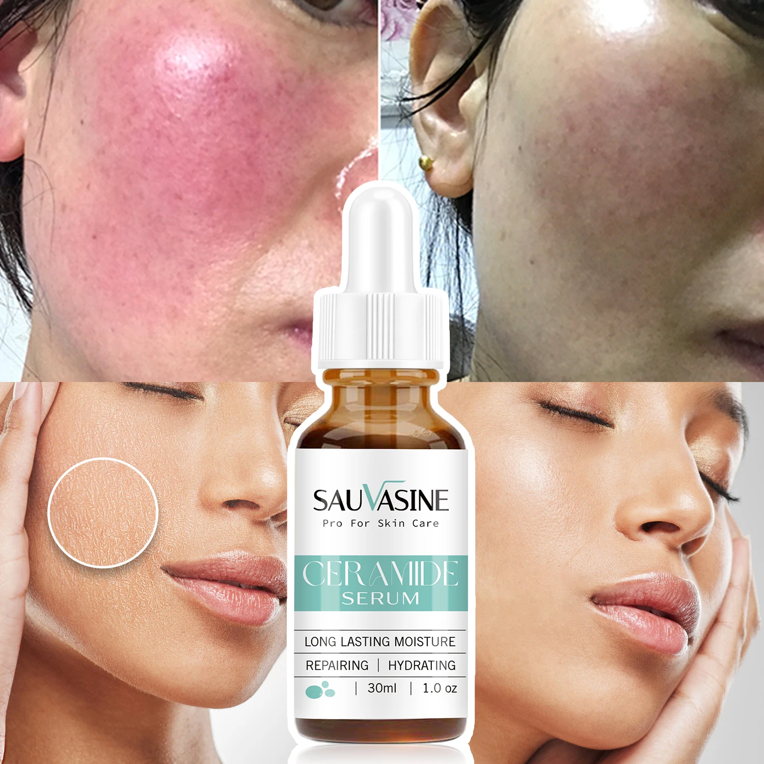 Wholesale new brightening facial care ceramide hydrating anti aging repairing face skin care serum