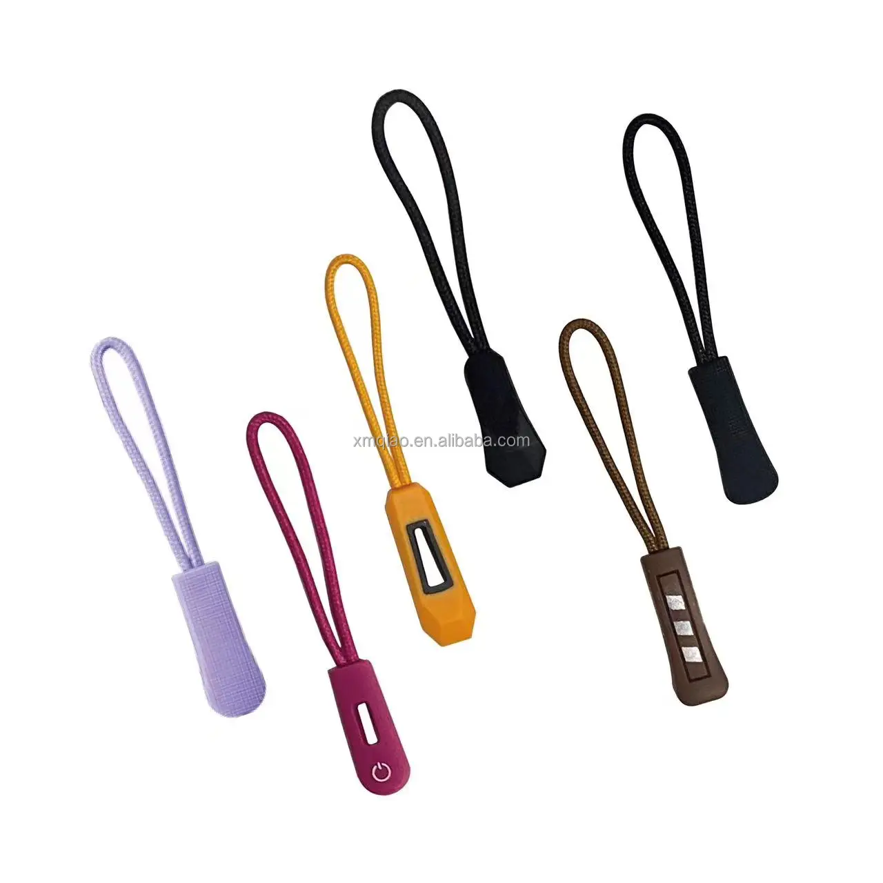 Advanced Technology Zipper Pull Cord Decorative Custom Made Silicone Rubbery Zipper Puller Rope String Pull
