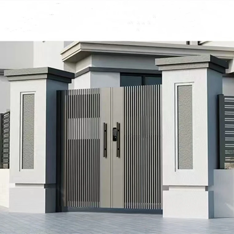 Decorative Aluminium Industrial Metal Driveway Gate, Nice Looking Swing Gate Aluminum, Easy Aluminum Gates