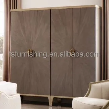luxury classic wooden antique bedroom furniture set century modern garderobe armoire Wardrobe cloth cabinet