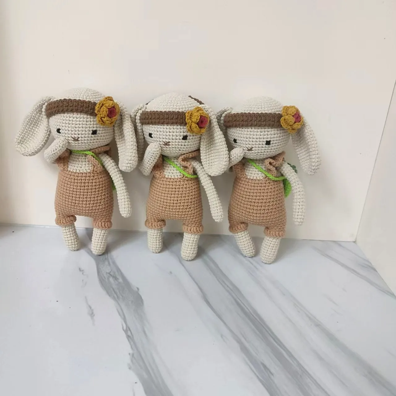 Customize 100% Handmade Baby Crochet Amigurumi Mini Forest Animal Stuffed Small Hand Made bunny Toy