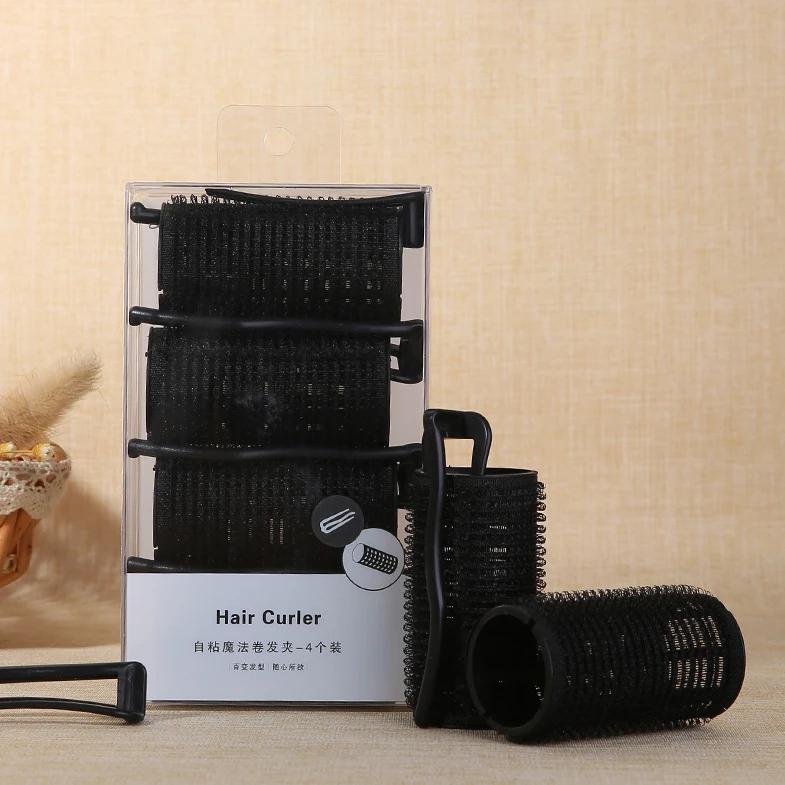 Lameila New product 2019 girls black plastic hair curler magic hair roller C254