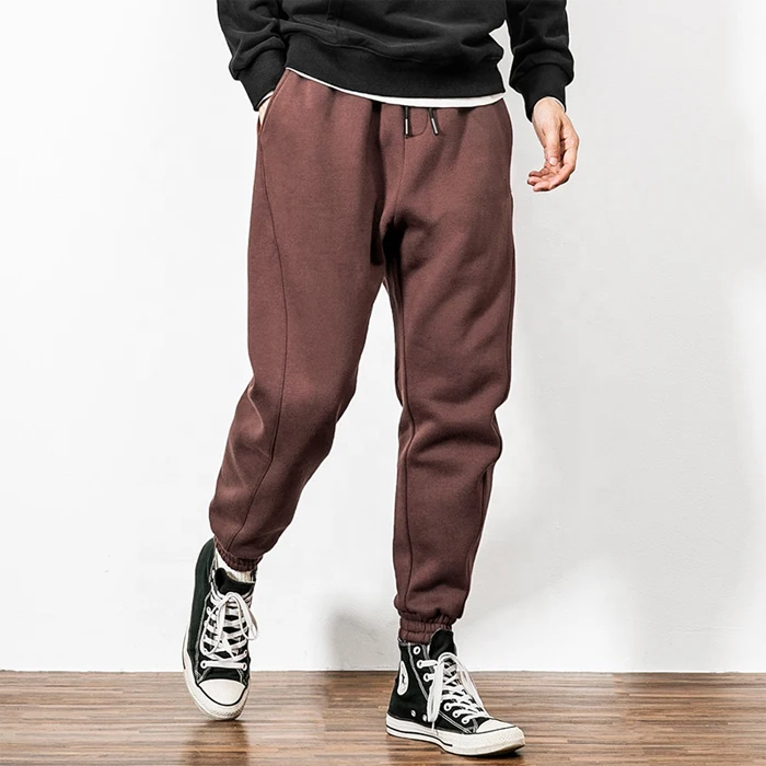 
Custom Logo Mens organic Cotton trousers embroidered Gym Fitness Sweatpants Pants Men Joggers 