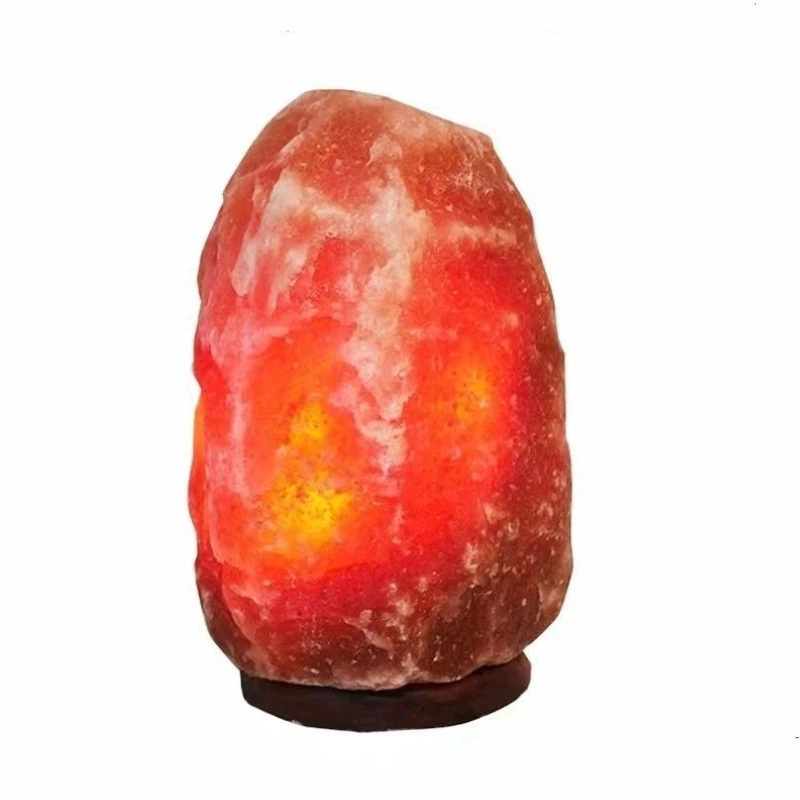 Wholesale USB Dimmer Switch Himalayan Salt Lamp with Handcrafted Wooden Base For Home Decoration Christmas Occasions