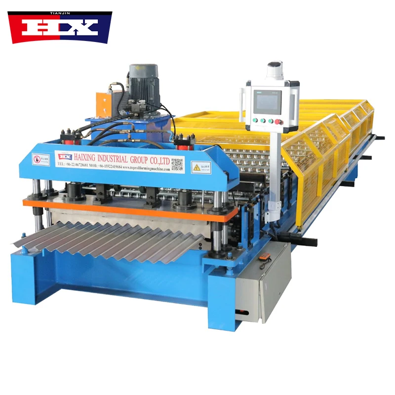 Hx 380 В 5.5kw 50 Гц 3ph 13 рядов Гофрированный стальной лист формовочная машина гофрированный Железный кровельный делая машину