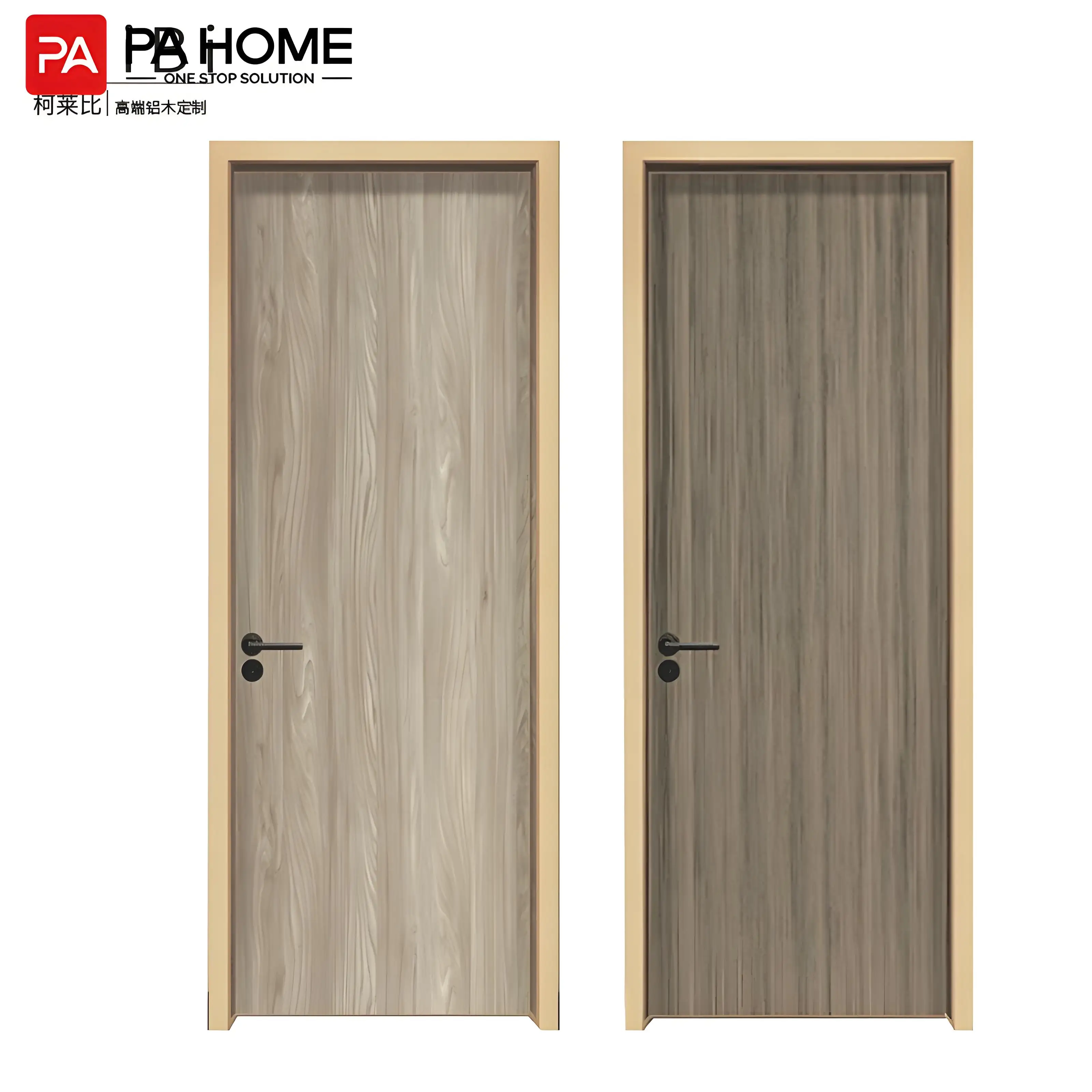 PA Foshan Factory Wholesale Mdf Design Interior Wood Door For Villa