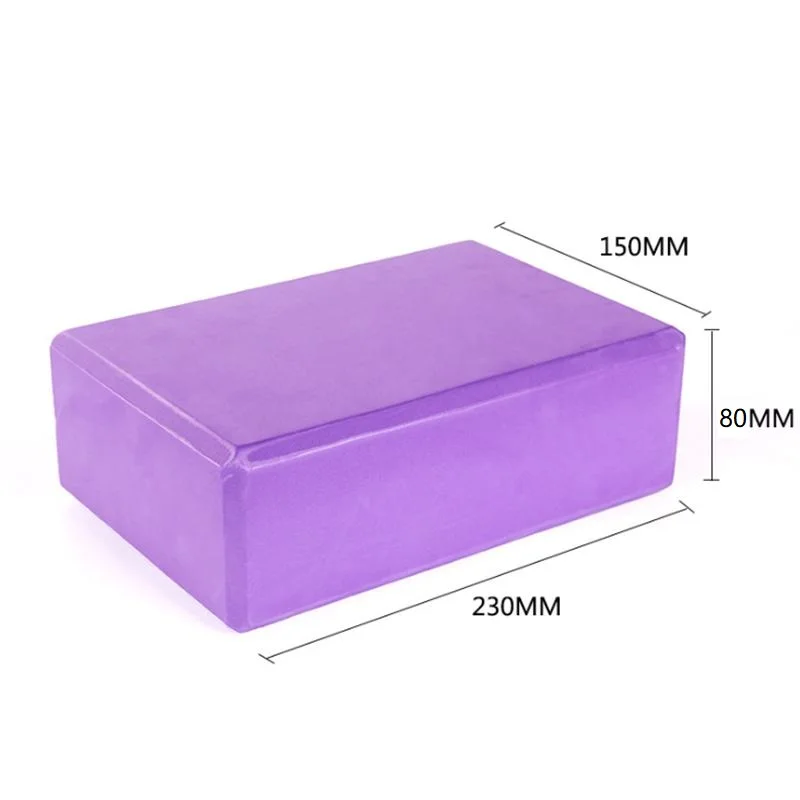 Custom logo EVA high density fitness exercise natural colorful yoga block