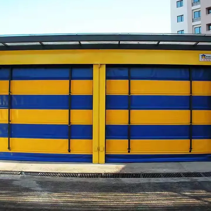 PVC Coated Fabric 1000D For High Speed Door PVC Fabric Durable Lonas Tarps For Roll Up Door 0.9mm 1.2mm Lacquer PVC Door