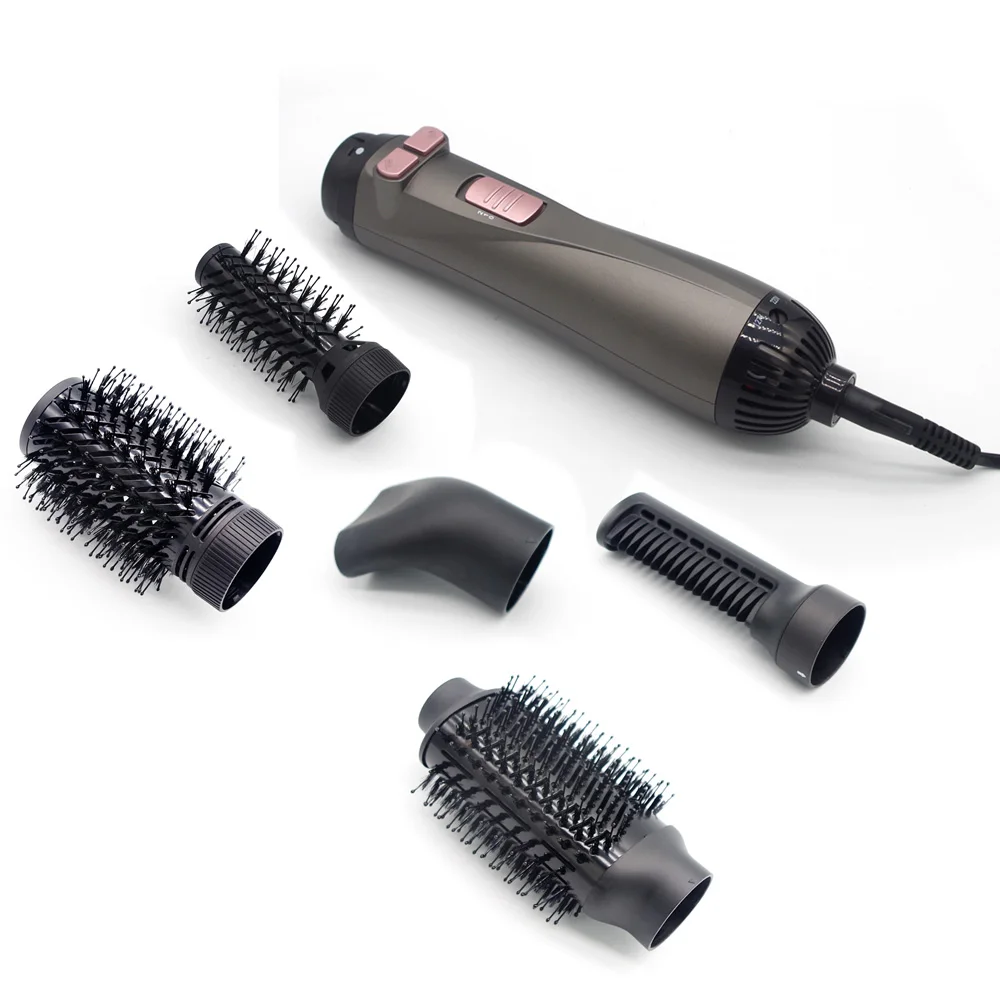 One Step Hair Dryer and Styler Rotating Hot Air Styler Multi Round Ion Auto Rotating Hair Brush Dryer