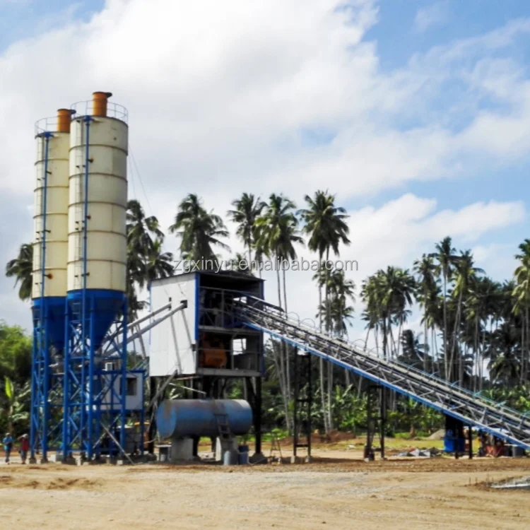Medium sized  concrete batching plant HZS50 concrete mixing station stationary wet mix concrete mixing plant for sale