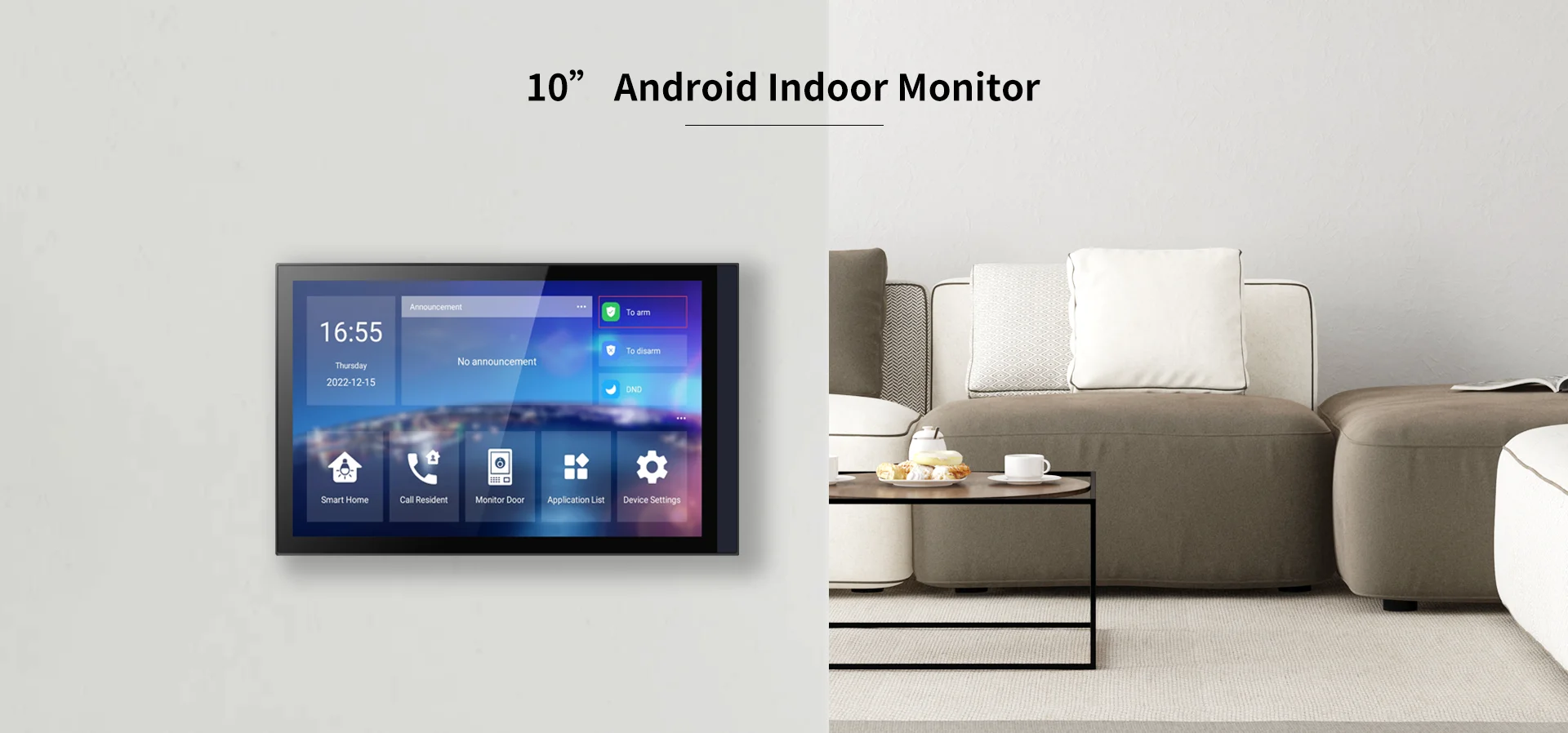 10' IPS Touch Screen Tuya Smart tablet with WiFi Bluetooth Android 10.0 Security System IP Video Intercom System