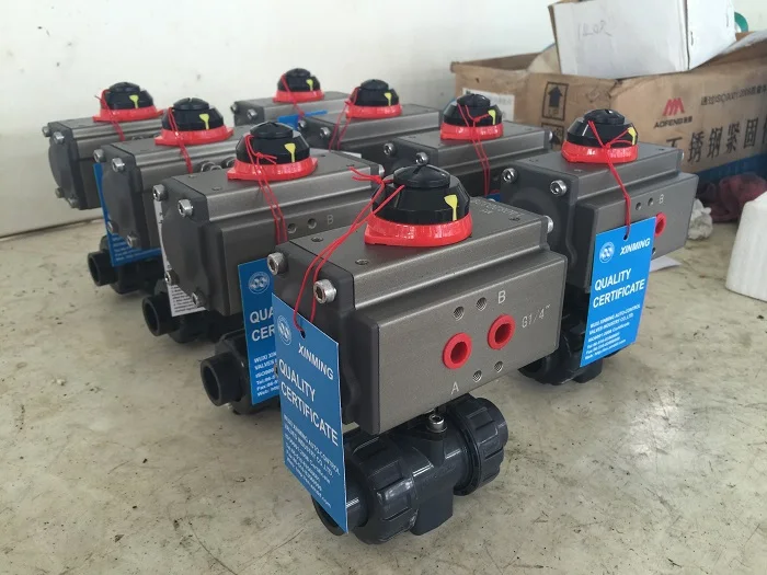 pneumatic actuator pvc ball valve made in China