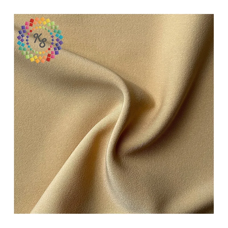 Matte Elastic Wrinkle Resistant Crisp Twill Satin Fabric For Evening Dress
