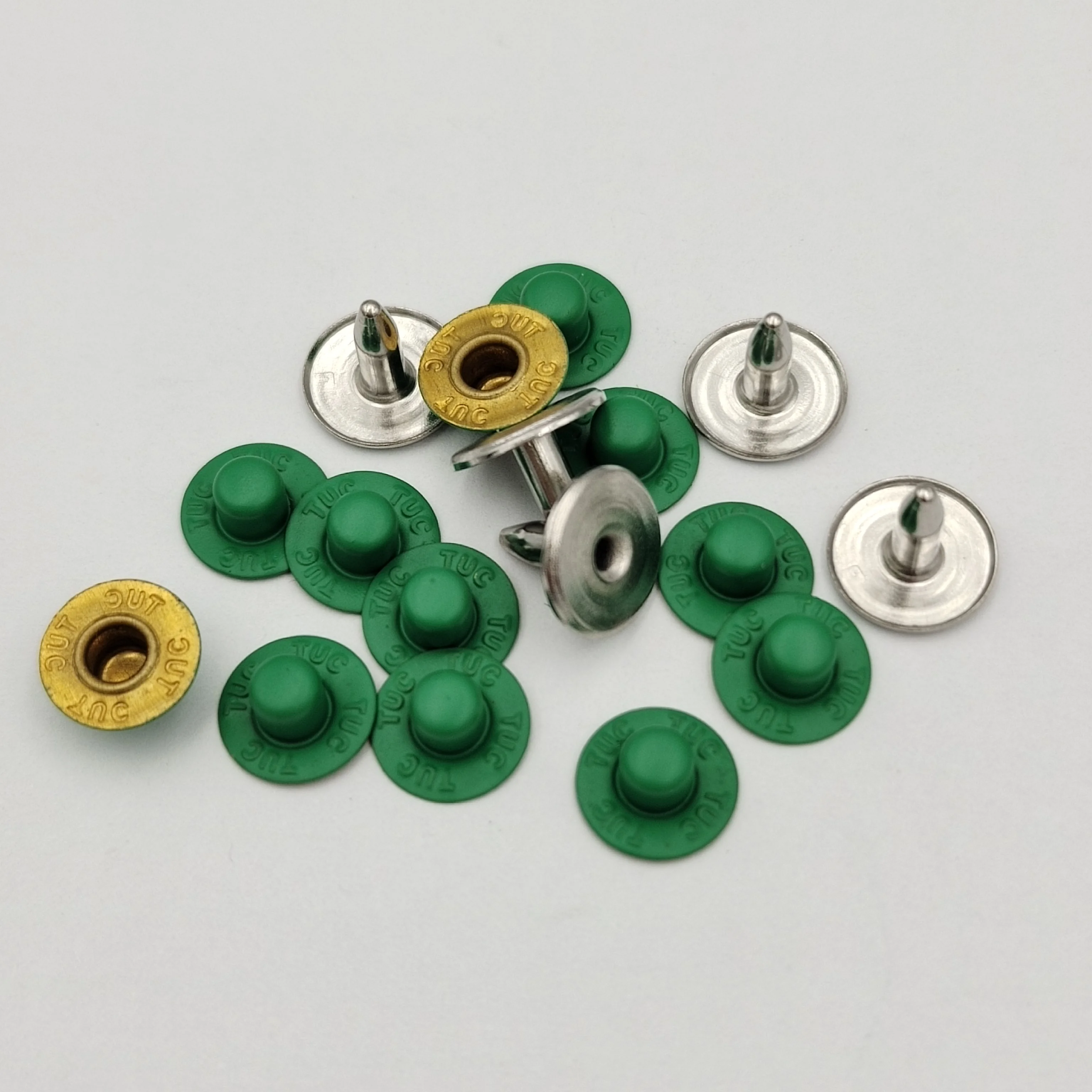 Custom 8mm Logo Metal Rivets Studs Clothing Garment Shoes Double Side Brass Rivet