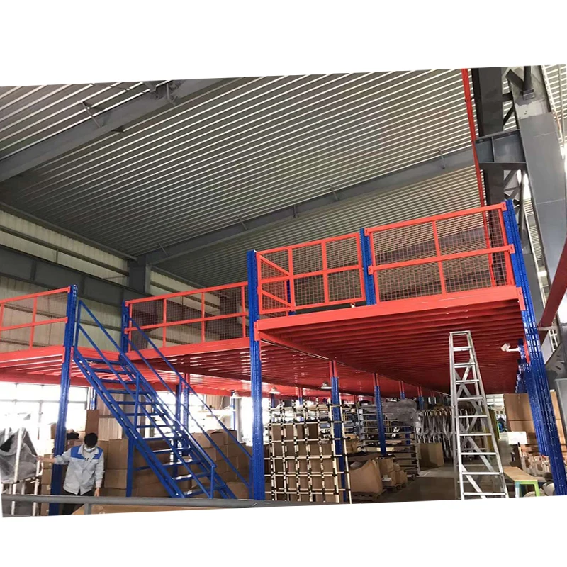 Manufacture Power Coated Steel  Attic Platform Eco-friendly Heavy Duty Metal Industrial Warehouse Storage Mezzanine System