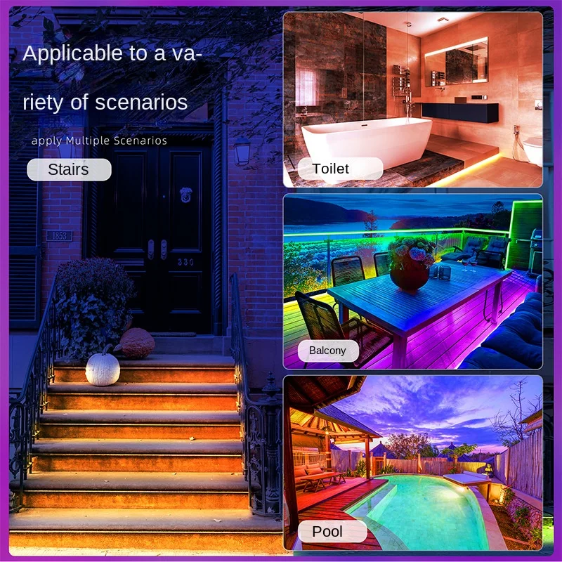 Adhesive Led Strip Light 240 144 Rgb Luz Led Waterproof 12V Smd 5050 Smart Led Strip Light Outdoor Waterproof