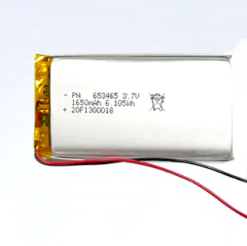 653465 1650mAh Lithium ion polymer batteries 37V