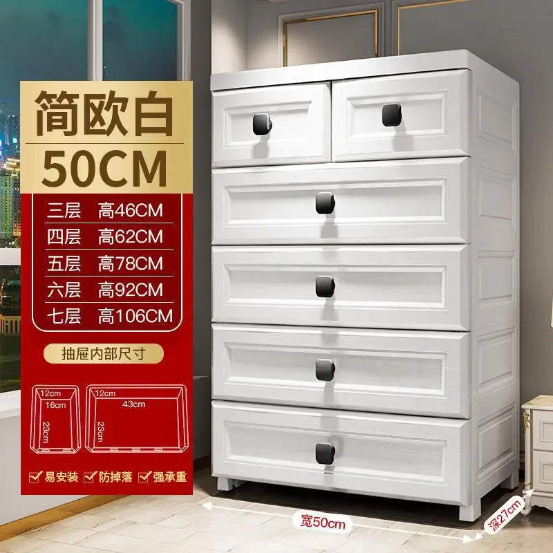 New style European Style Luxury Baby Plastic Cabinets 5 Drawers Wardrobe