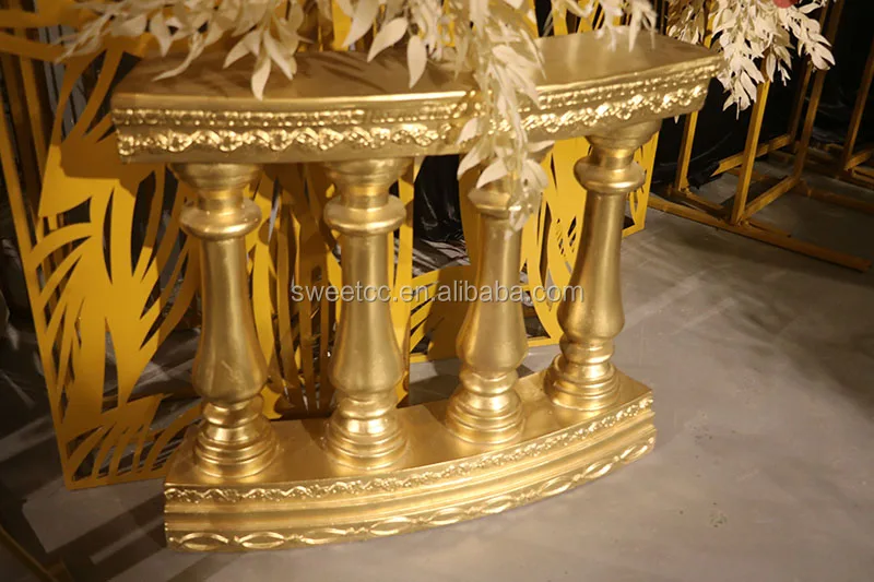 Factory price Cute girl Fiberglass Roman column suit wedding flower pots flower vase for wedding decoration