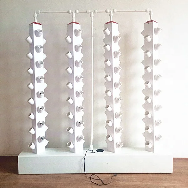 Complete Indoor Aeroponics Growing System Kit Hydroponic Tower for lettuce and strawberry (4 Towers)