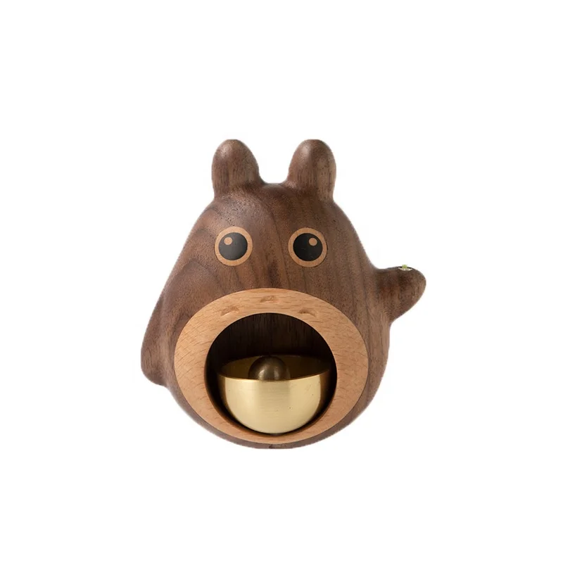 Totoro Wind Chimes Suction Door Bell Hanging Decoration Doorbell Door Opening Tips Wooden Bell Gift