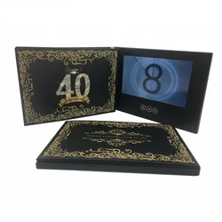 2.8inch Customized printing lcd screen video brochure for advertising & weeding invitation card book digital catalog