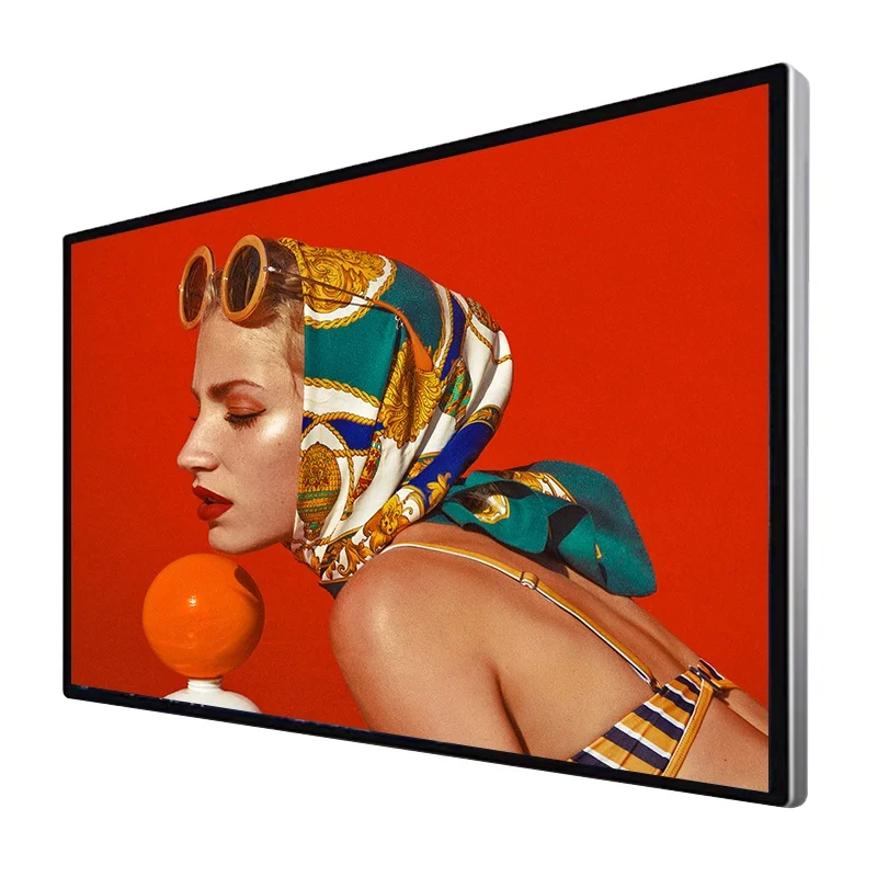 Supermarket Display Product 75 inch Advertising Screen Bus Subway Digital Identification Wall Mounted Lcd Screen Network Play