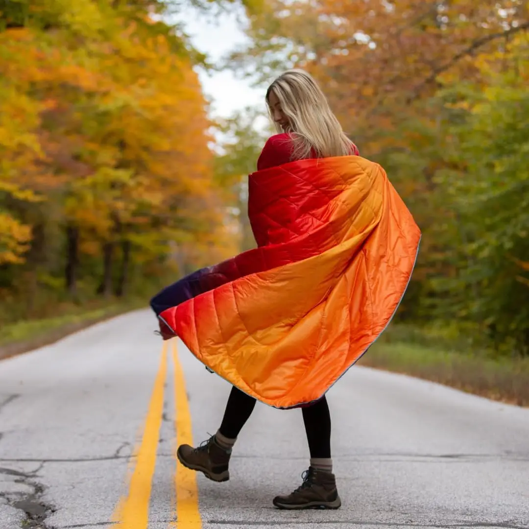 nylon polyester camping sleeping Blanket Lightweight Wearable machine washable blanket