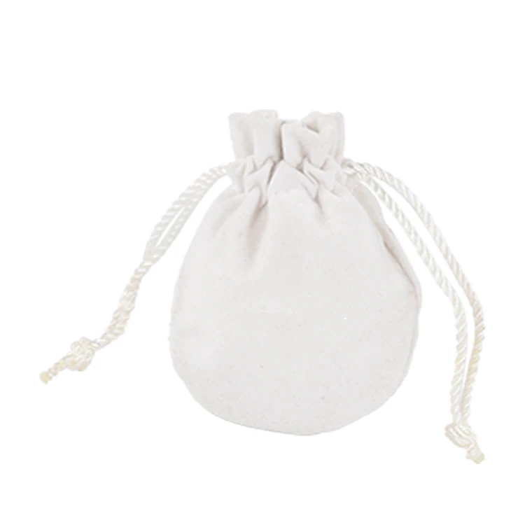 Изготовленный На Заказ печатный мешок бархата ювелирных изделий, белые мешки ювелирных изделий роскошная упаковка