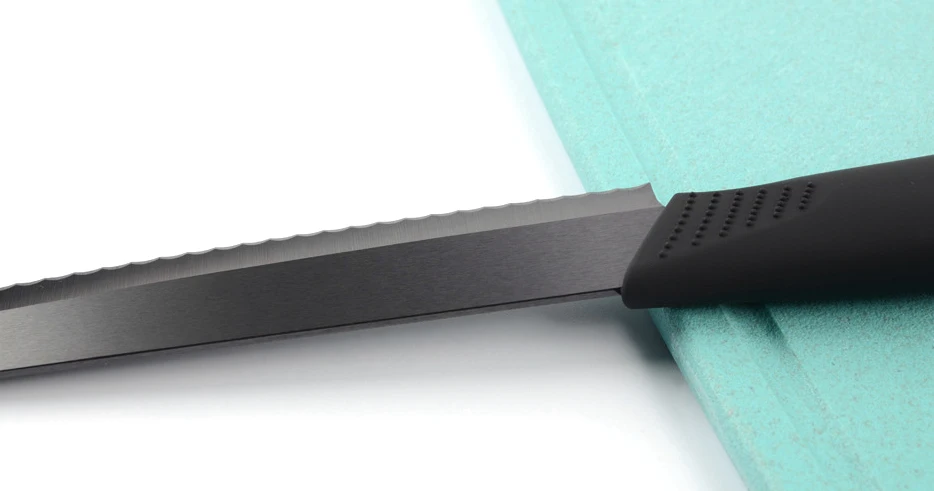Hot Selling Serrated Kitchen Knife Ceramic Knife Bread Knife with ABS TPR Handle
