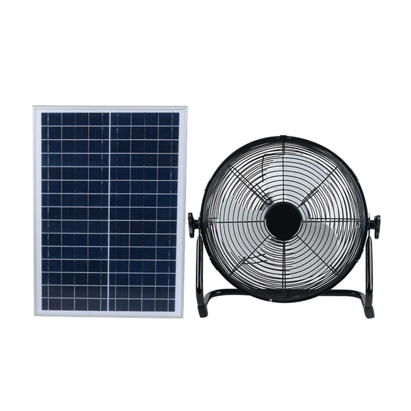 Recharger able fan DC 12V 15W  lying down Solar fan 12 inch  wireless Rechargeable Floor fan