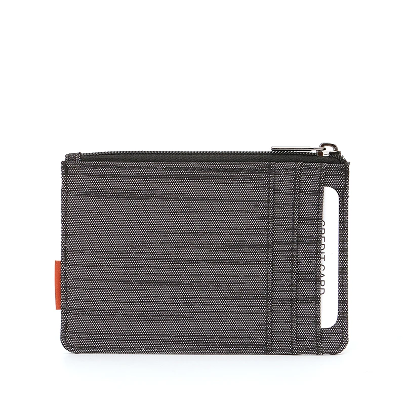 
Custom Printed Logo Credit Card Holder Ultra Slim Minimalist RFID Blocking Nylon Credit Card Wallet 