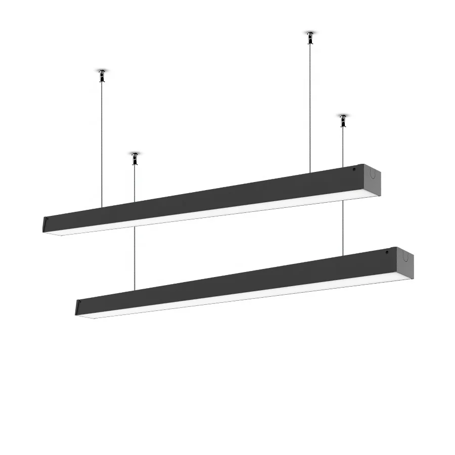 Modern Black Led Linear Lighting Linkable Dali Diming Linkable Optional LED Pendant Light