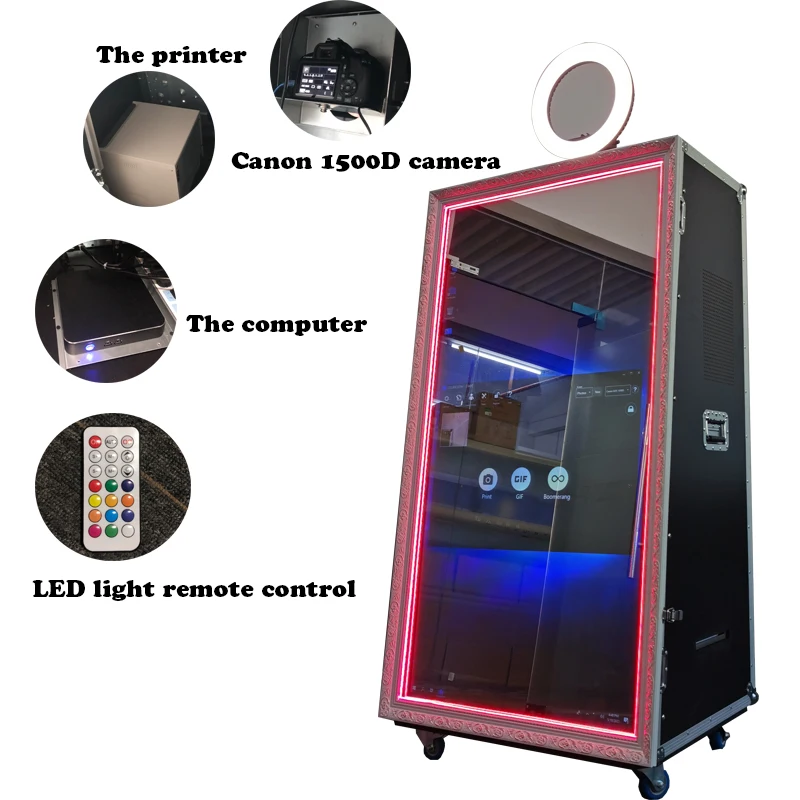 popular mirror booth ipad photo booth shell photo booth kiosk Advertising Players Mirror Fotomation Portable Photobooth