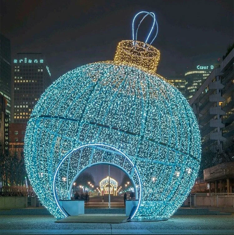 High quality IP65 led aluminum profile with rope lights string large christmas ornaments Bell arch door outdoor xmas decorations