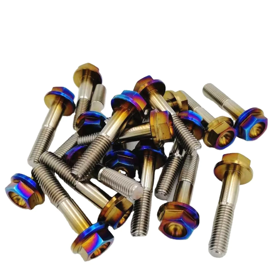 TOBO M10 Size M3 Thread Zinc Plated Plain Finish Titanium Alloy Bicycles Building Steel Hex Bolts TC4