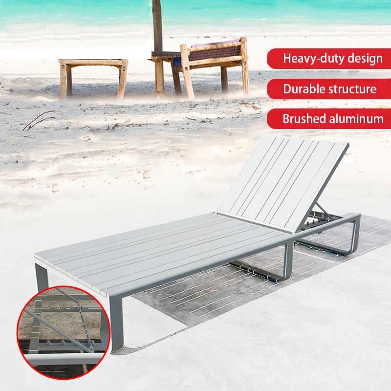
outdoor furniture ply wood aluminum sun lounger and sunbed Leisure beach chair Pool lounge chair 