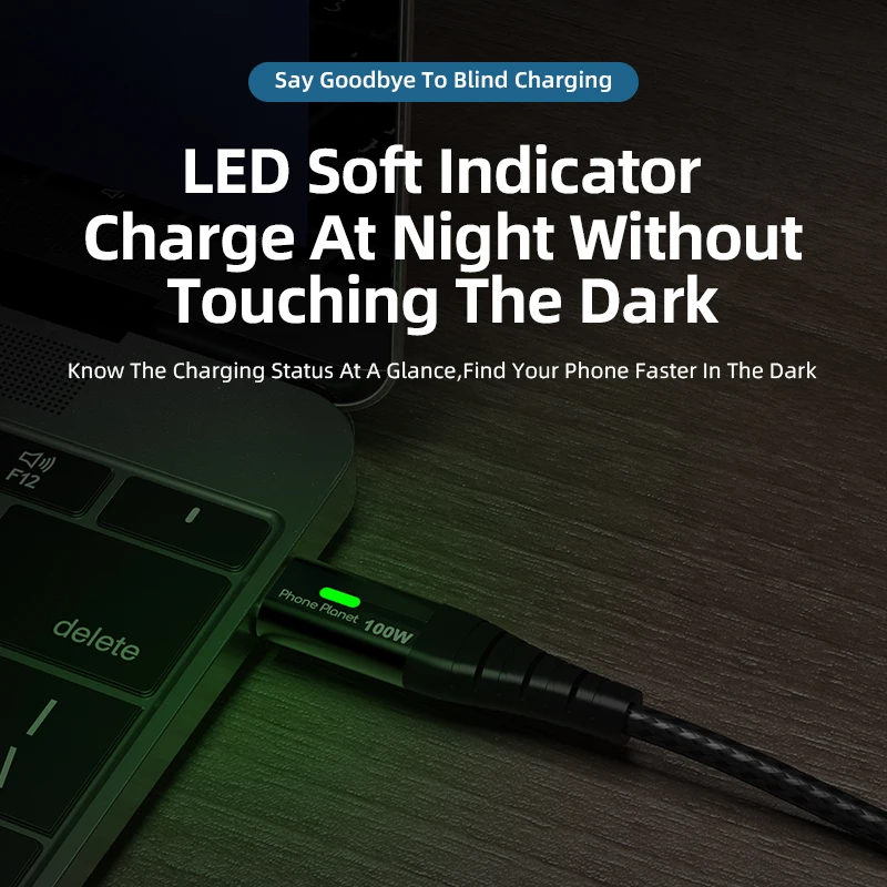 Custom 100W PD 5A QC 4.0 Fast Charging Type C to Type C Cable Nylon Braided Data Cable For Samsung Galaxy S22