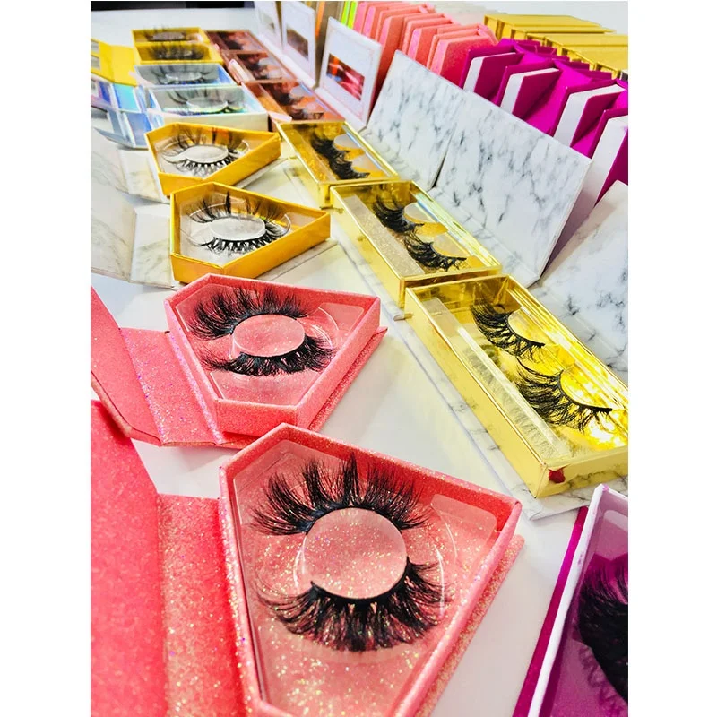 Qing Dao Wholesale High Quality False Eyelashes Artificial Mink Lashes Wholesale With Private Label Eyelash Make Up