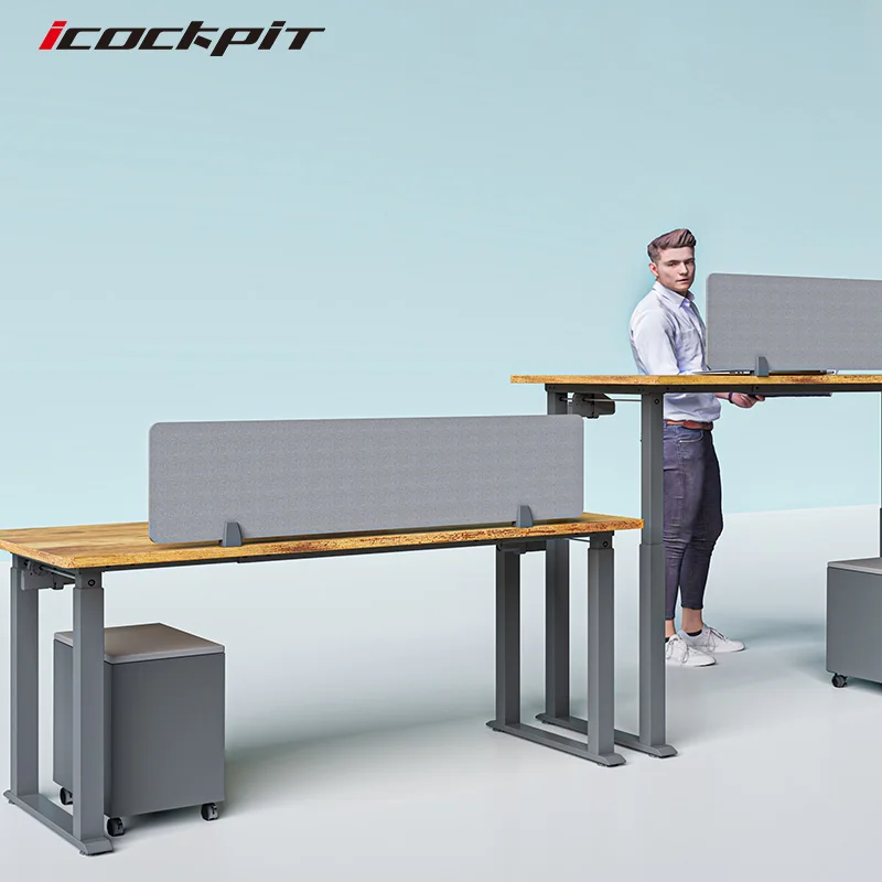 1.6m-2.4m large table standing desk frame adjustable height desk lift and sit stand desk for home office and workstation office